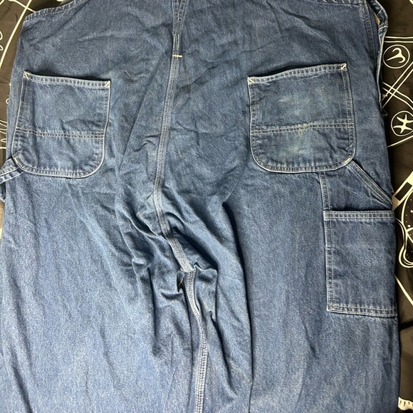 Vintage Carhartt Mens Blue Denim Bib Overalls - Picture 2 of 4